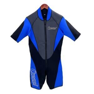 Cressi Black Blue Shorty Wetsuit Mens Size 4/M